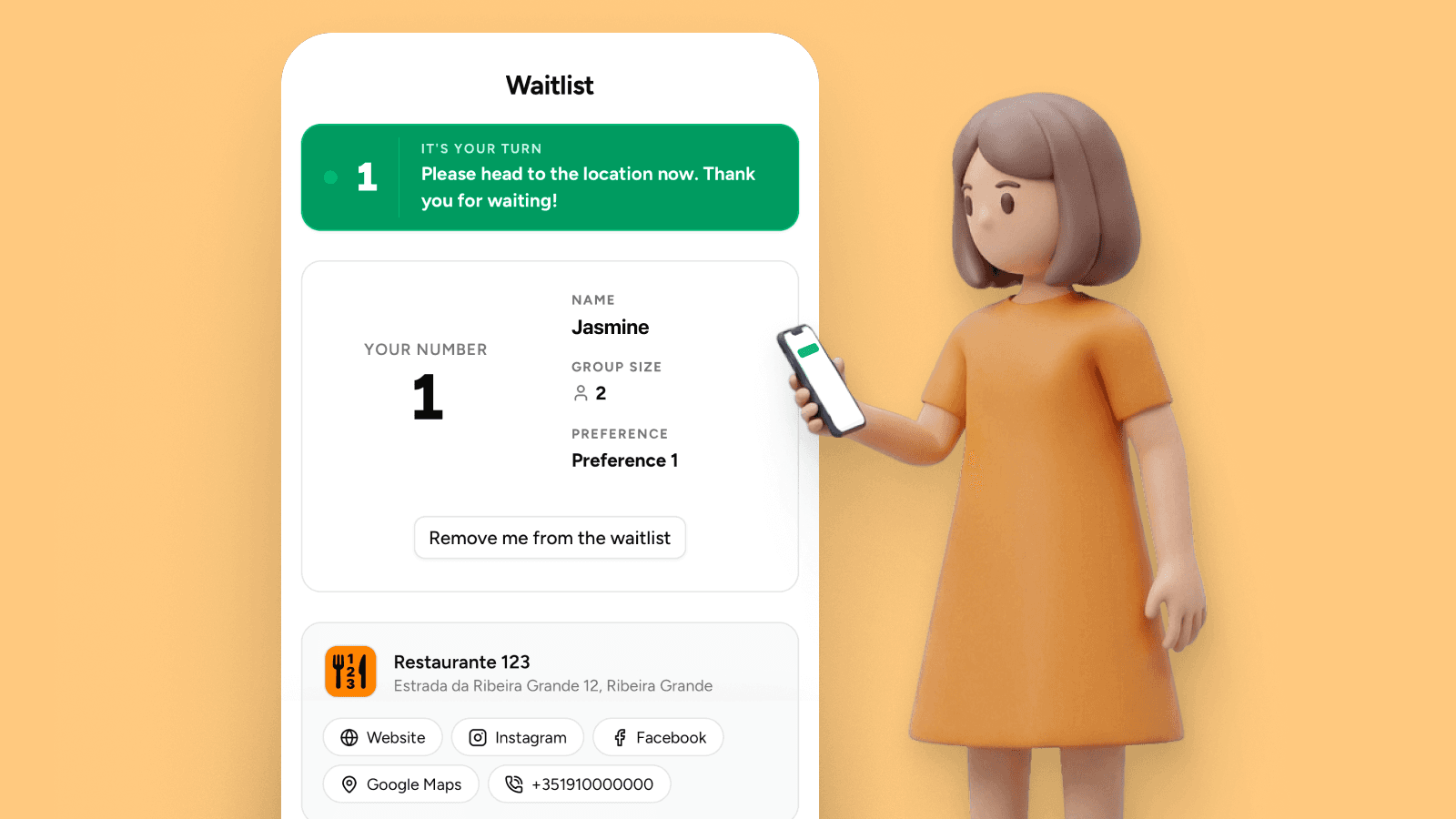Virtual waiting room